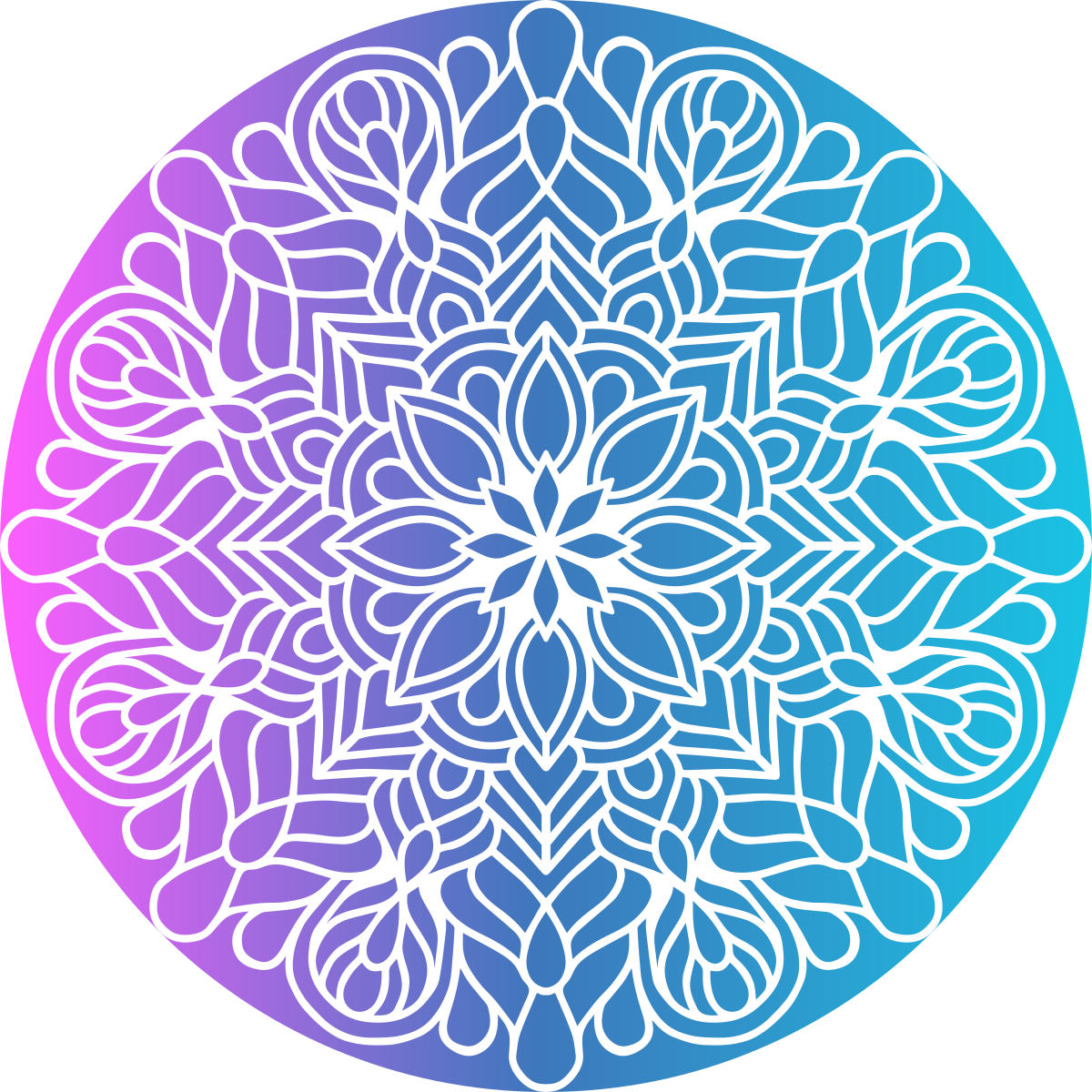 Geometric vinyl rug with lively round pattern - TenStickers