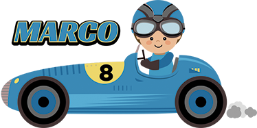 Kids vinyl rug formula 1 racing car design - TenStickers