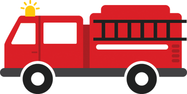 Kids vinyl rug firefighters truck design - TenStickers