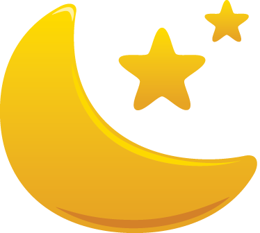 Kids vinyl rug half moon and stars - TenStickers