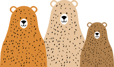 Kids vinyl rug three bear pals - TenStickers