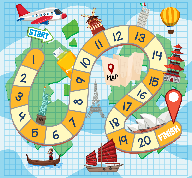 Game vinyl rug for board game map design - TenStickers