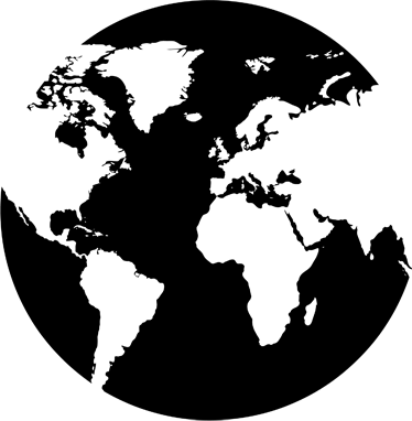 World map vinyl rug round world map decal - TenStickers