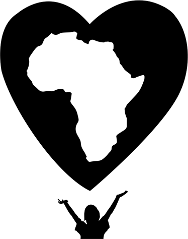 World map vinyl rug with heart of africa design - TenStickers