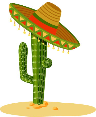 Kids vinyl rug mexican hat design - TenStickers