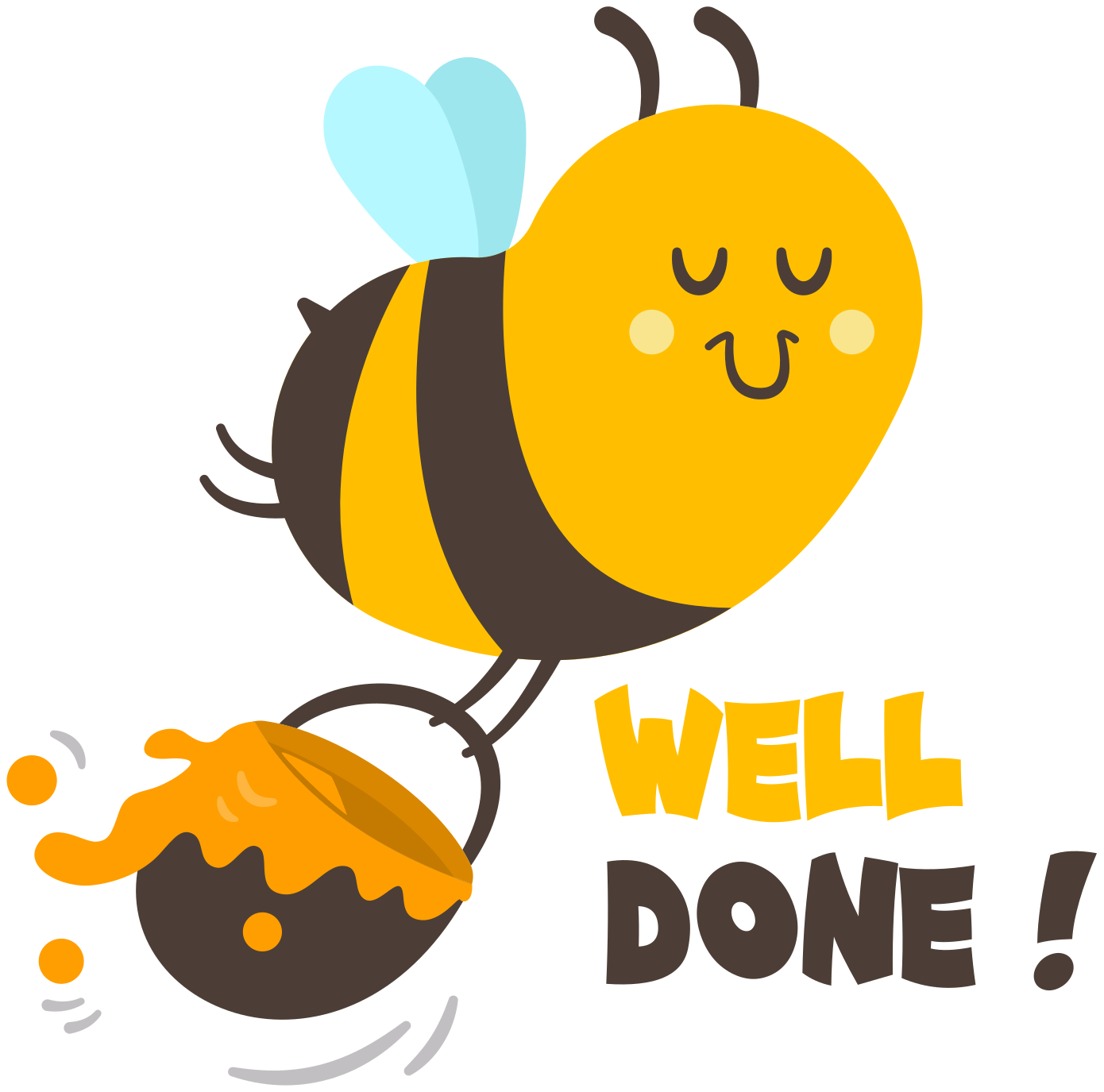 Kids vinyl rug busy bee success - TenStickers