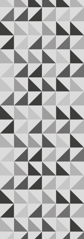 Bathroom vinyl rug with geometric triangles - TenStickers
