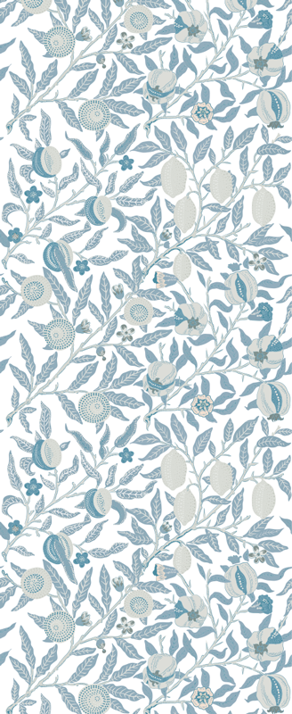 Bathroom vinyl rug with blue flowers victorian style - TenStickers