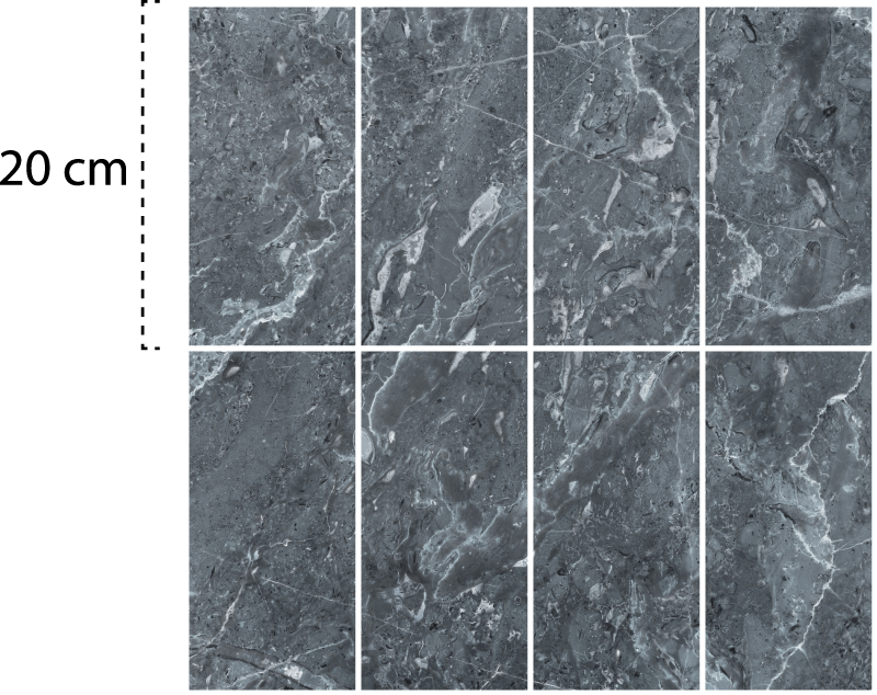 Bathroom vinyl rug grey marble tiles - TenStickers