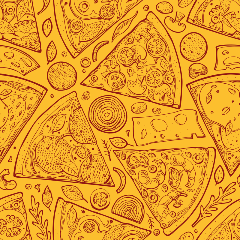 Italian food icons kitchen vinyl rug - TenStickers