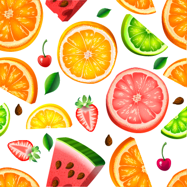Kitchen vinyl rug with fruit border design - TenStickers