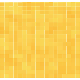 Kitchen vinyl rug in yellow gold mosaic design - TenStickers