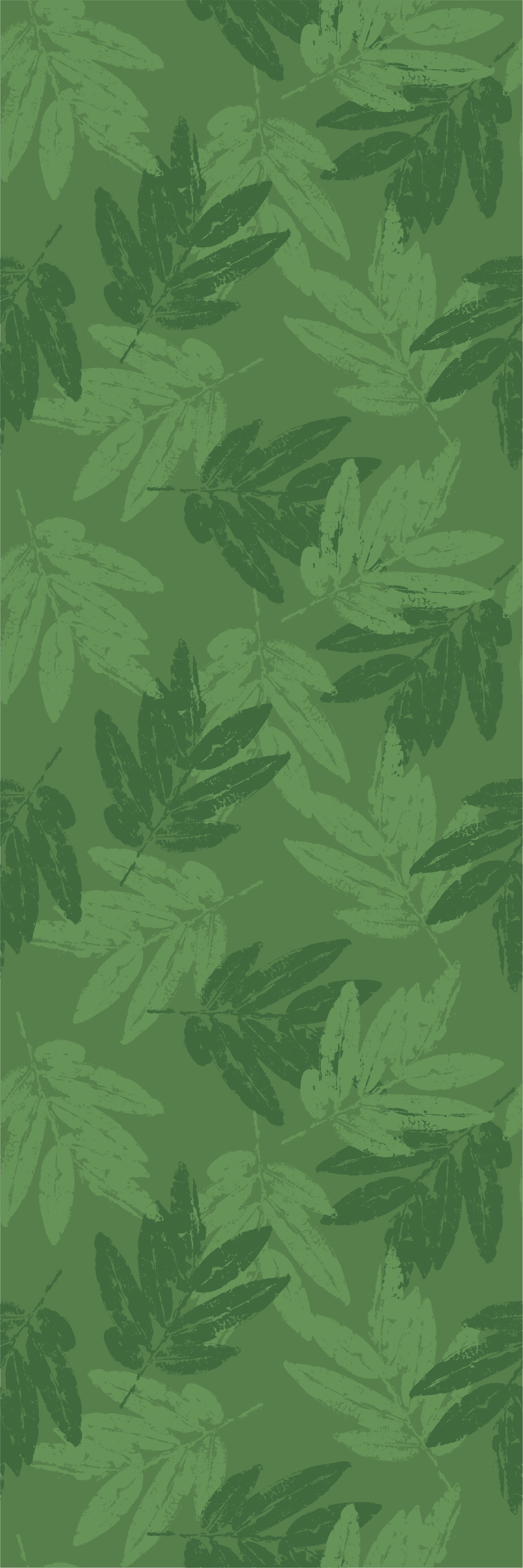 Office vinyl rug with simple green leaf pattern - TenStickers