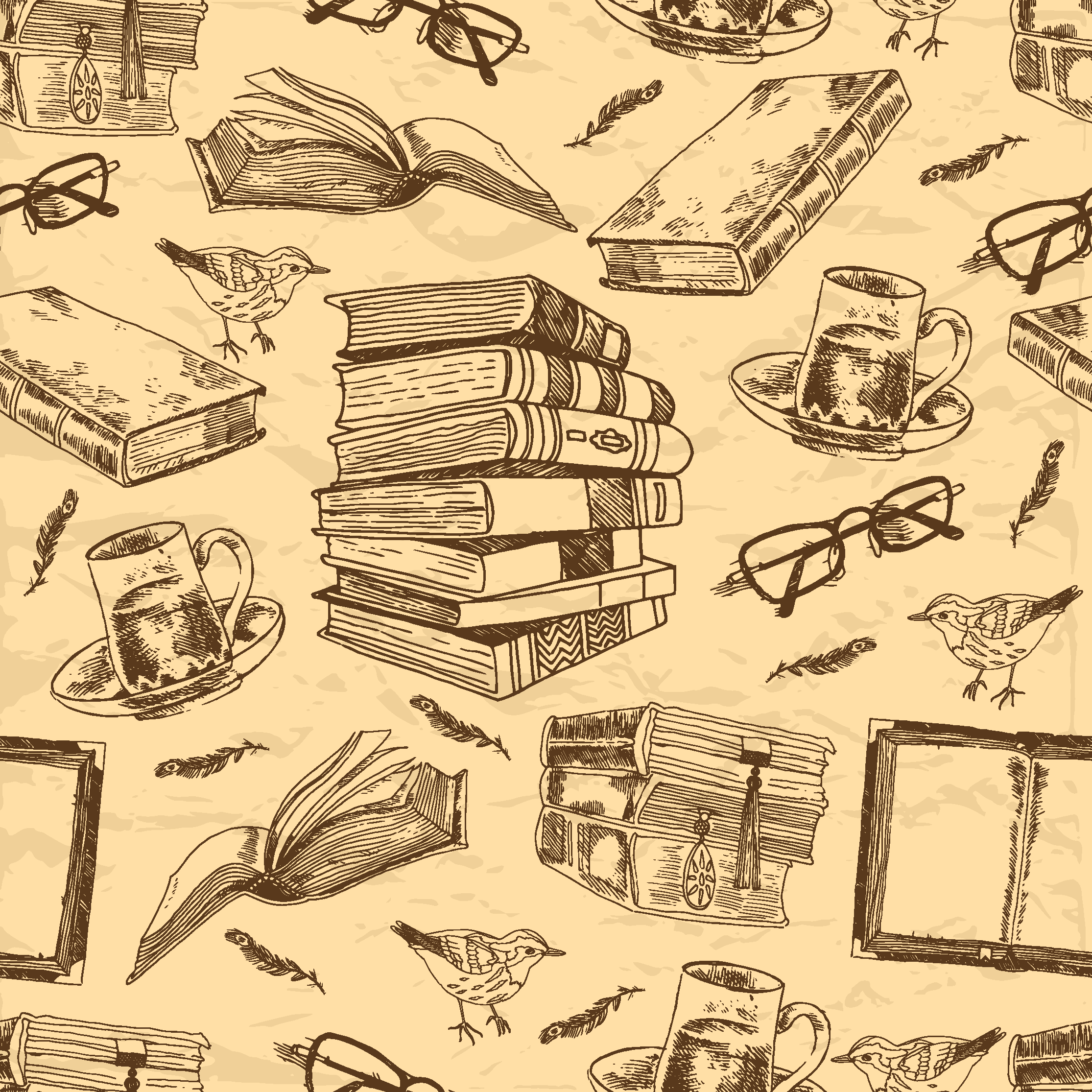 Office vinyl rug old library - TenStickers