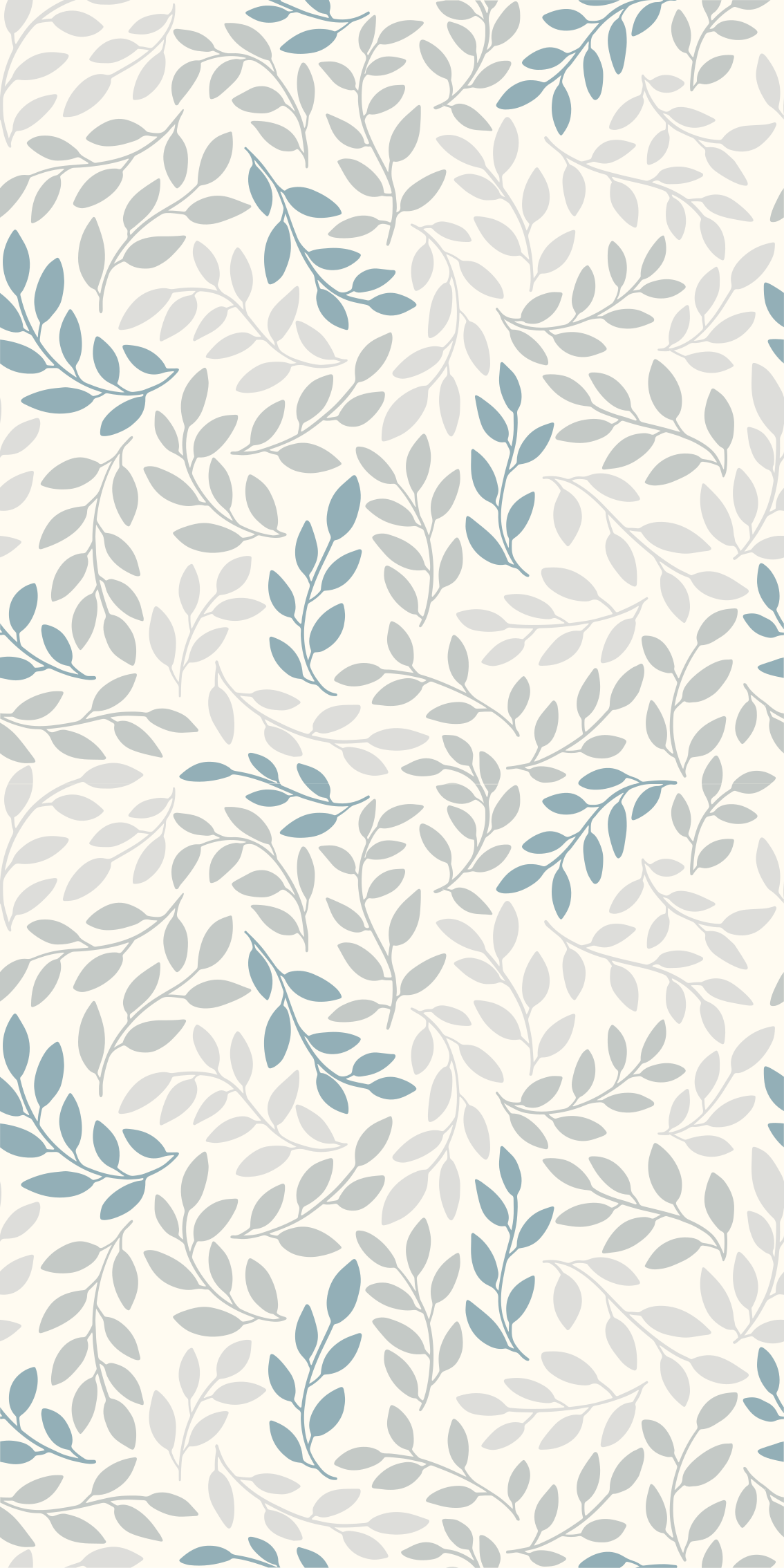 Bedroom vinyl rug with blue ombre leaf design - TenStickers