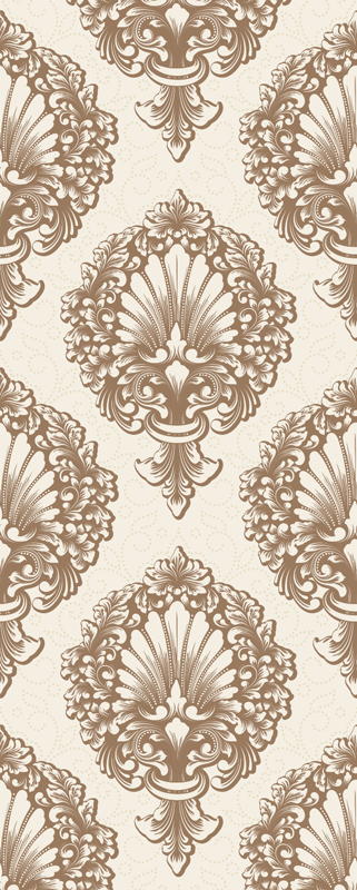Damask style vintage bedroom vinyl rug - TenStickers