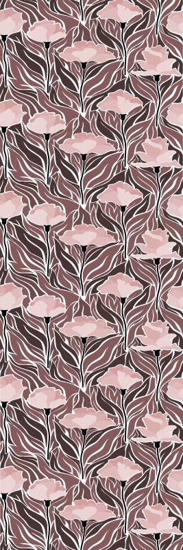 Bedroom vinyl rug in vintage abstract design - TenStickers