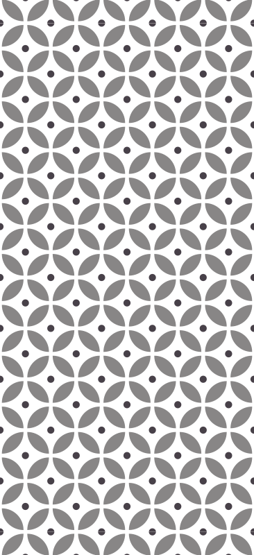 Bedroom vinyl rug with nordic seamless circles - TenStickers