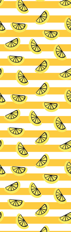 Bedroom vinyl rug with lemon symbols design - TenStickers