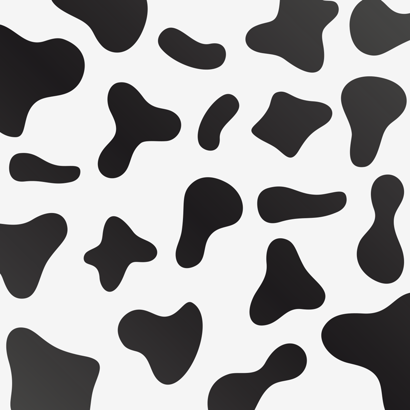 Black and white cow animal print vinyl rug - TenStickers