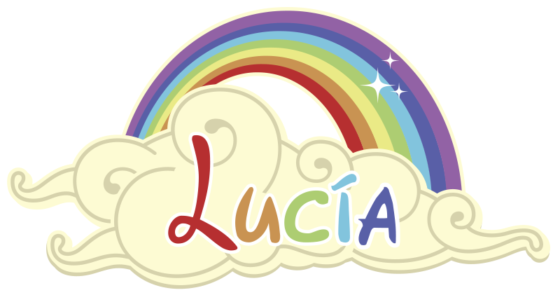 Personalized Rainbow Cloud Design nursery vinyl rug - TenStickers