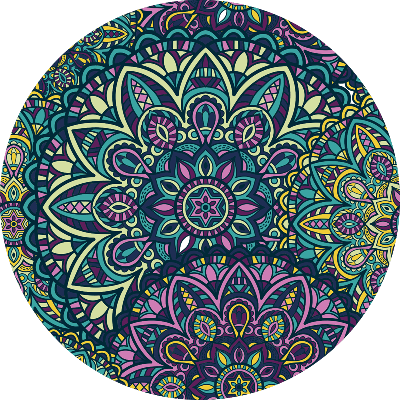 Mandala Pattern mandala vinyl rug - TenStickers