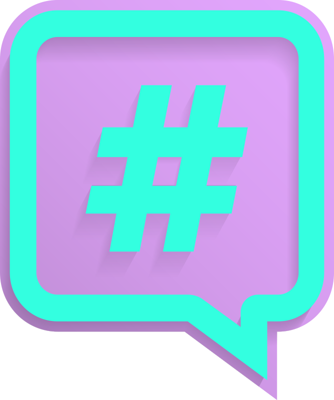 Hashtag Speech Bubble custom rug - TenStickers