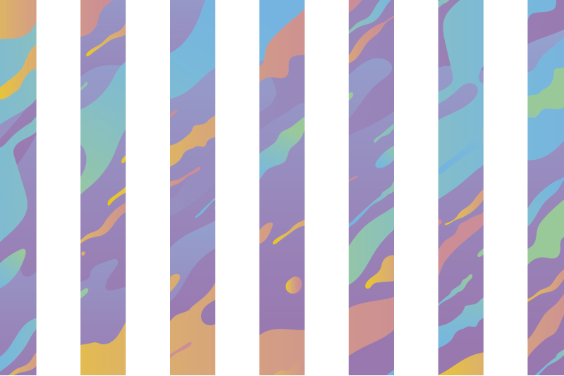 Pastel stripes minimal vinyl rug - TenStickers