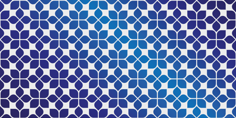 Geometric Fading Tiles geometric vinyl rug - TenStickers