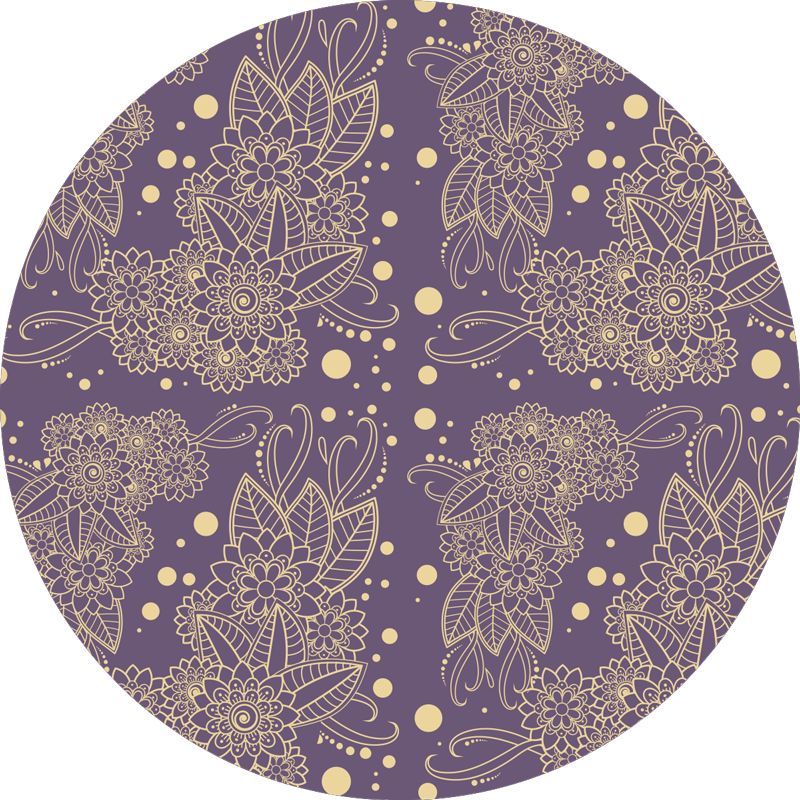Mandala Motif Elegance mandala vinyl rug - TenStickers