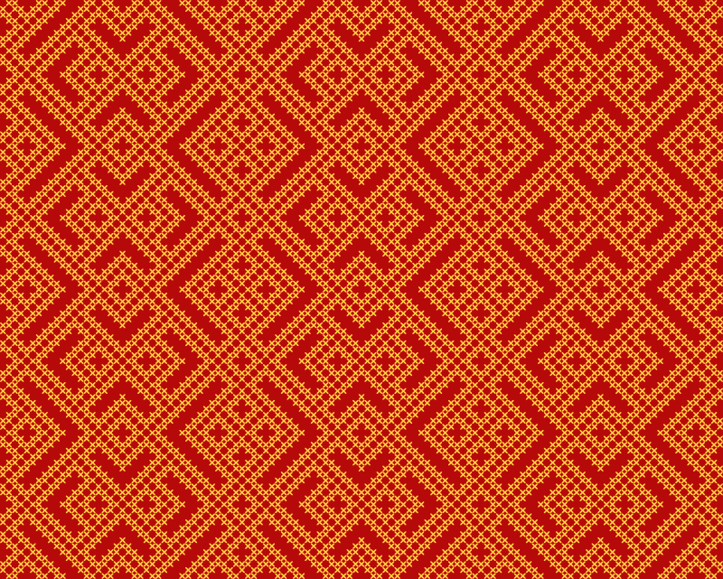 Intricate Geometric Composition tile vinyl rug - TenStickers