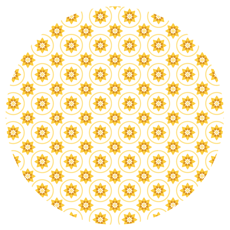 Yellow Floral Idea floral vinyl rug - TenStickers