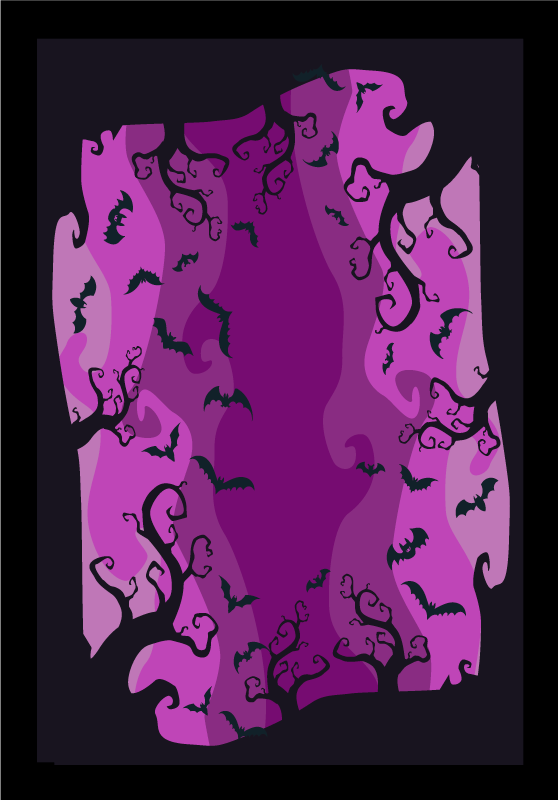 Spooky Cat Silhouettes halloween vinyl rug - TenStickers
