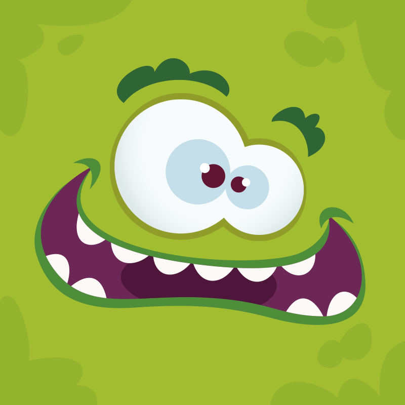 Monster green vinyl rug kids vinyl rug - TenStickers