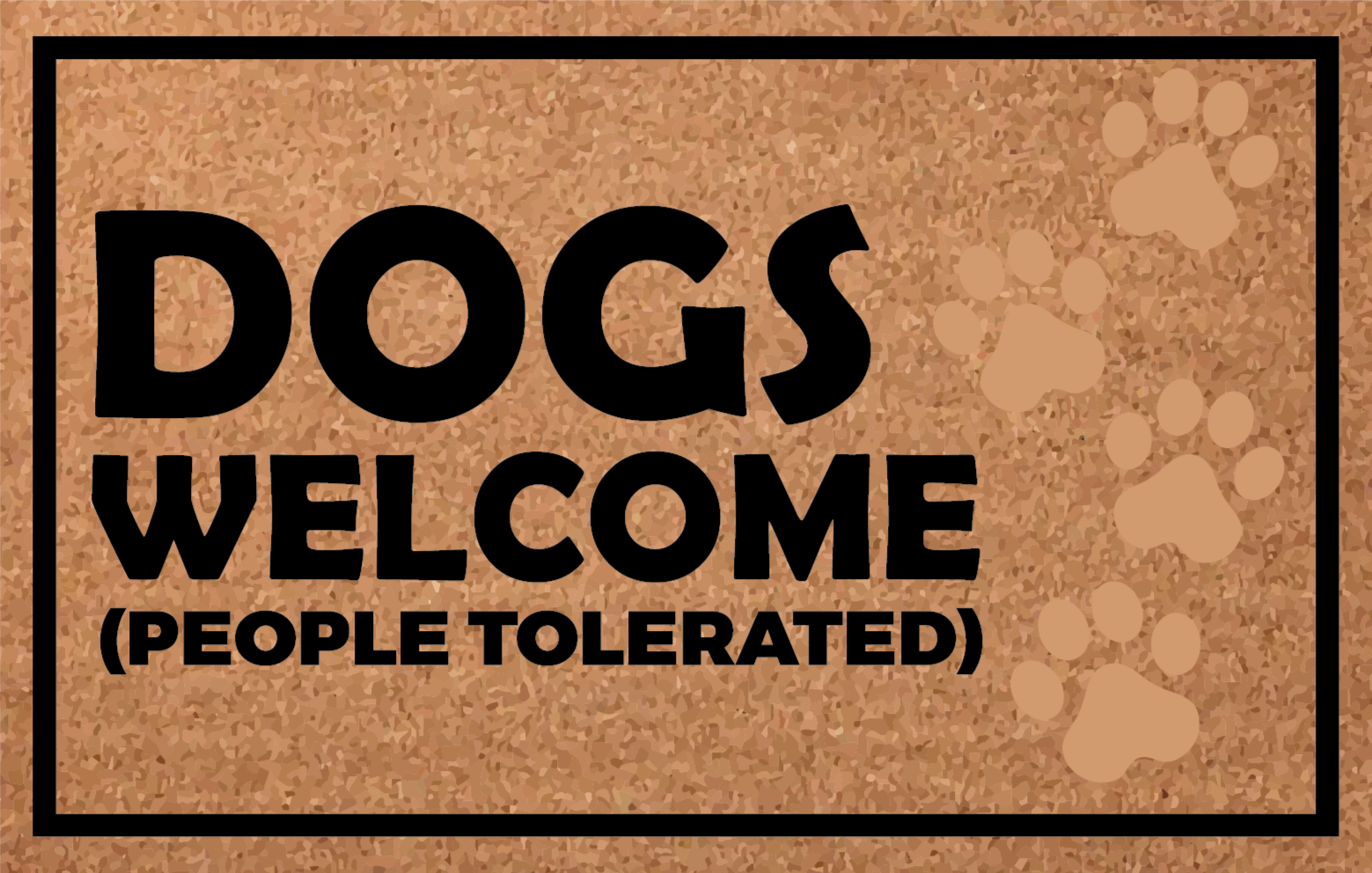 Dogs Welcome Sign custom rug - TenStickers