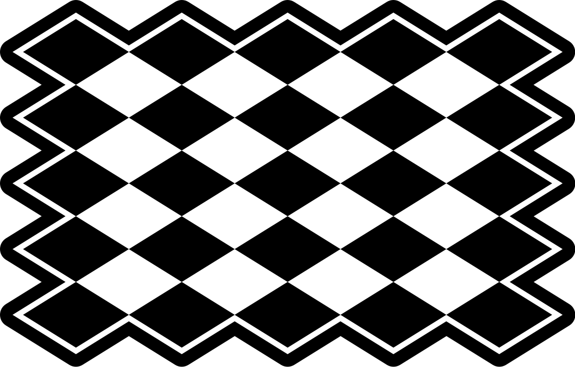 Chequered Pattern geometric vinyl rug - TenStickers