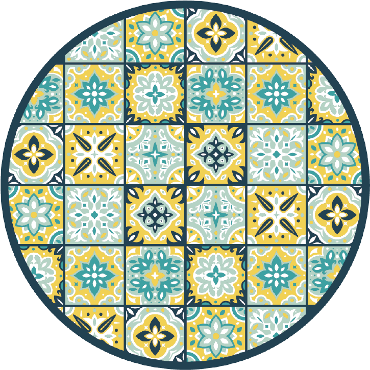 Circular Mosaic mosaic vinyl rug - TenStickers