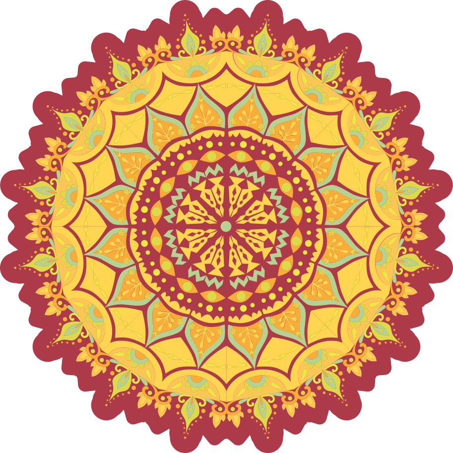 Mandala Floor Art mandala vinyl rug - TenStickers