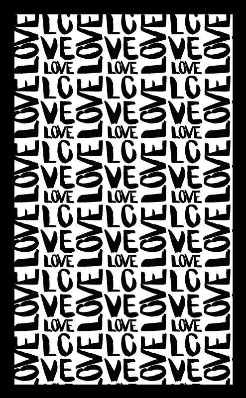 Love and more love custom rug - TenStickers
