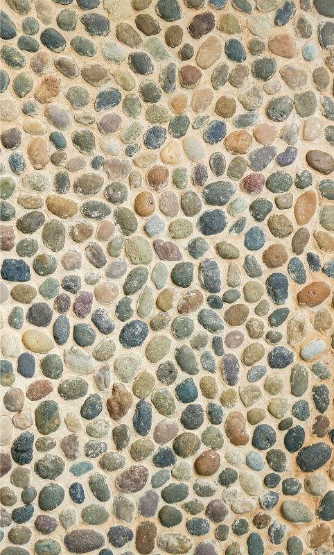 Pebble Artwork textured vinyl rug - TenStickers