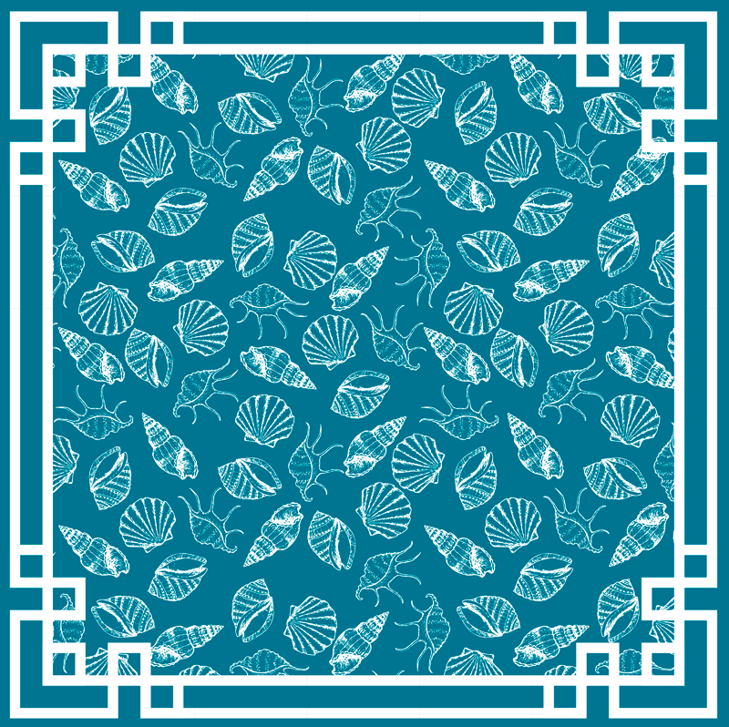 Aquatic Motif animal vinyl rug - TenStickers