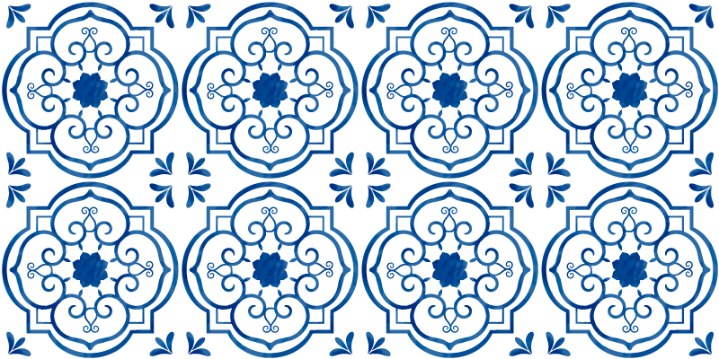 blue bathroom tiles tile carpet - TenStickers