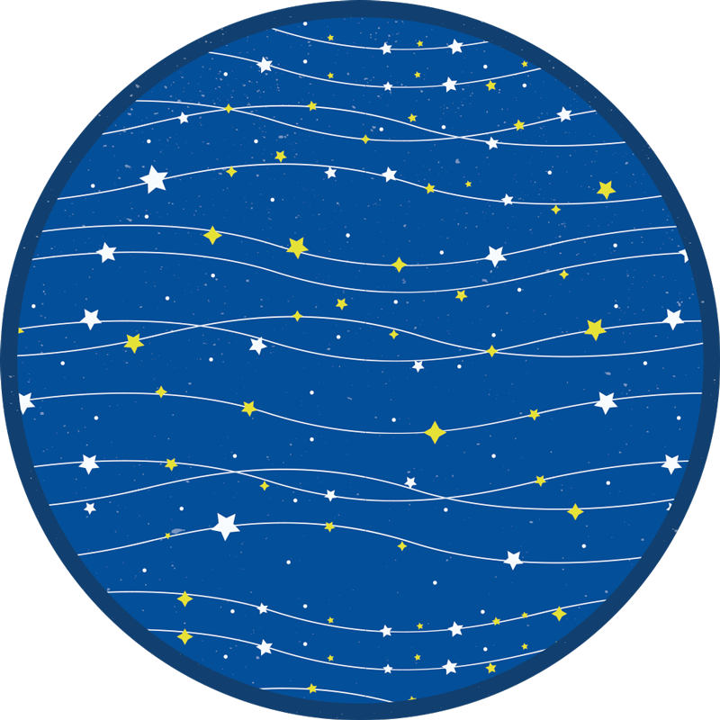 Stars on blue background for kids star rug - TenStickers