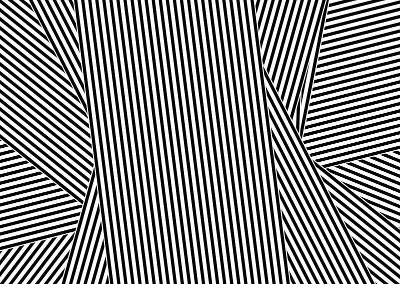 Optical Warp striped vinyl rug - TenStickers