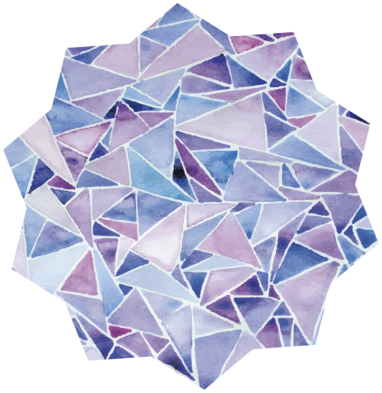 geometric violet pattern vinyl rug - TenStickers