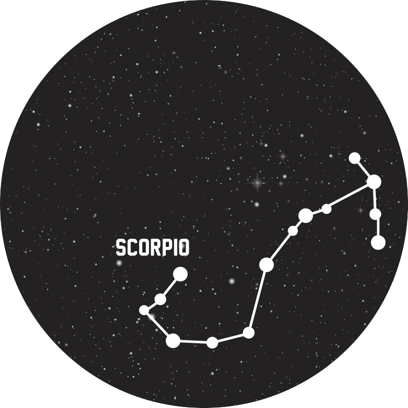 Scorpio Constellation star vinyl rug - TenStickers