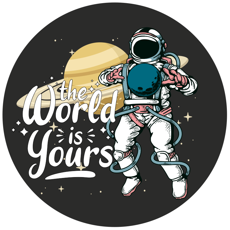 Astronaut Exploration teen vinyl rug - TenStickers
