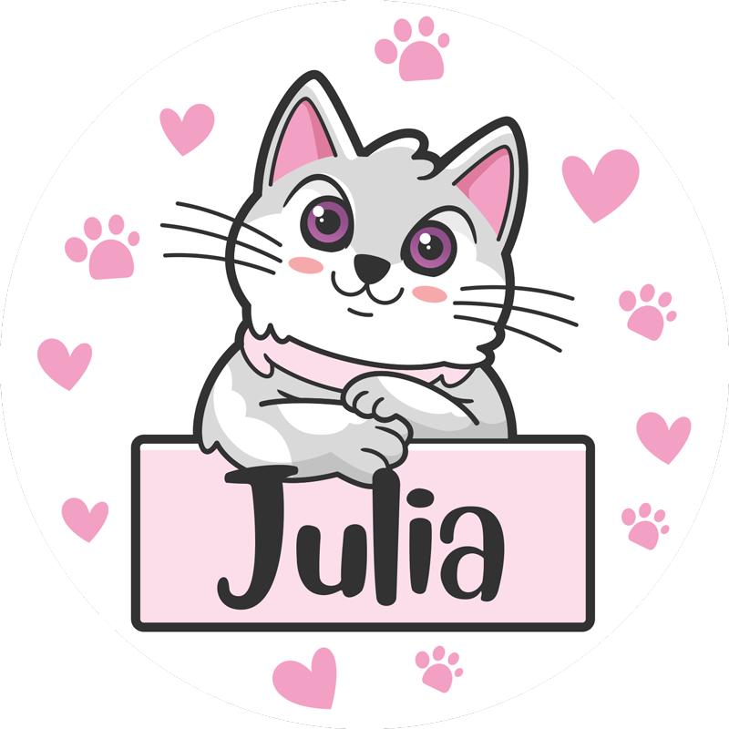 Customized Feline custom vinyl rug - TenStickers