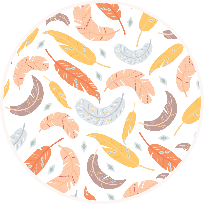 Botanical Leaves Pattern floral vinyl rug - TenStickers