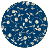 Blooming retro flower kitchen floor tiles - TenStickers